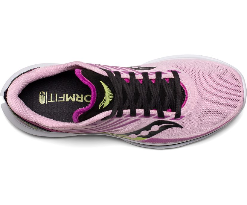 Women's Saucony Kinvara 12 Running Shoes Pink / Black | Singapore 164ILHS